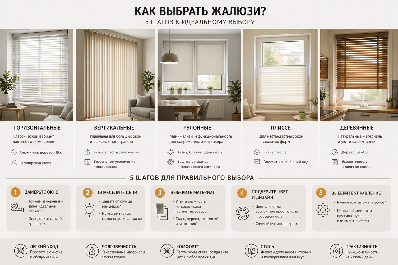 Как выбрать жалюзи на окна