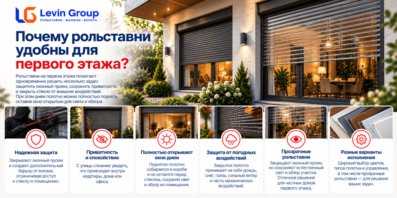 Почему рольставни удобны для первого этажа