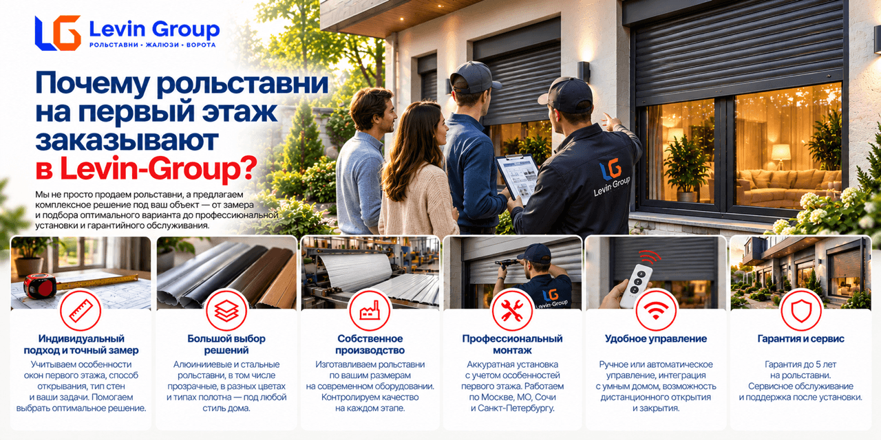 Почему рольставни на первый этаж заказывают в Levin-Group
