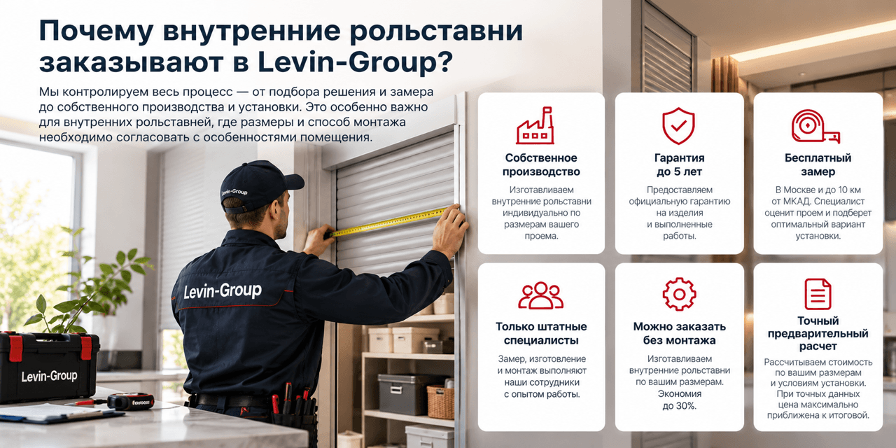 Почему внутренние рольставни заказывают в Levin-Group